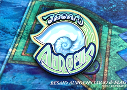 Final Fantasy Art Museum Card no.478 Besaid Aurochs Logo and Flag JAPAN F/S - Image 1