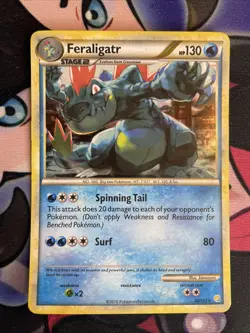 Pokemon Card Feraligatr Cracked Ice Holo Rare 20/123 LP - Image 1