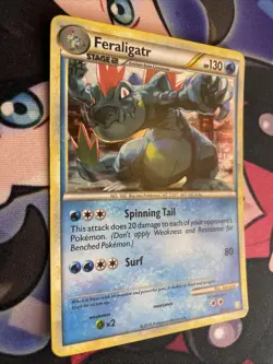 Pokemon Card Feraligatr Cracked Ice Holo Rare 20/123 LP - Image 2