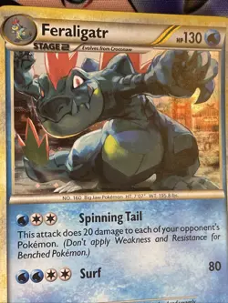 Pokemon Card Feraligatr Cracked Ice Holo Rare 20/123 LP - Image 4