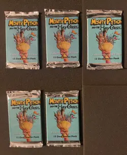 Monty Python and the Holy Grail Game Cards - Lot of 5 Sealed Booster Pack - 1996 - Image 1