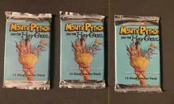 Monty Python and the Holy Grail Game Cards - Lot of 5 Sealed Booster Pack - 1996 - Image 2