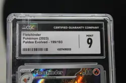 Fletchinder Pokemon Card 199/193 CGC Mint 9 Paldea Evolved Holo - Image 3