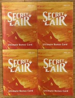 4X Secret Lair Ultimate Bonus Card X4 Factory Sealed English MTG Fetch Lands - Image 1