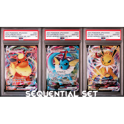 PSA 10 Flareon Vaporeon Jolteon VMAX Eevee Heroes SEQ Pokemon Card Japanese A261 - Image 1