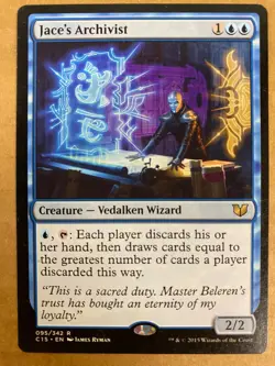 MTG 1x Jace's Archivist # 95 Commander 2015 Magic the Gathering Card x1 NM - Image 1