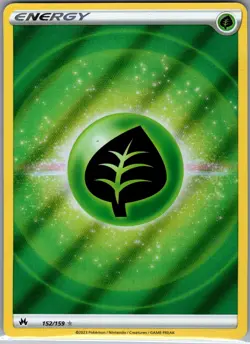 Grass Energy (Texture Full Art) 152/159 Crown Zenith - Pokemon Card - NM - Image 1