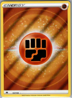 Fighting Energy (Texture Full Art) 157/159 Crown Zenith - Pokemon Card - NM - Image 1
