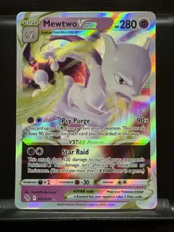 Pokemon TCG Mewtwo Vstar 031/078 Pokemon GO Ultra Rare NM Condition - Image 1