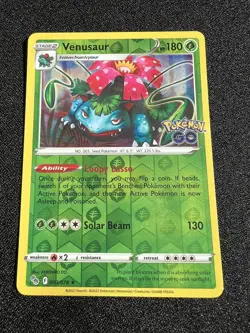 Venusaur 003/078 Pokemon GO Reverse Holo Rare NM - Image 1