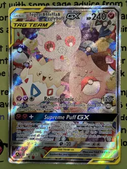 Pokemon Sun Moon Togepi & Cleffa & Igglypuff GX 143a/236 Alternate Art Promo LP - Image 1