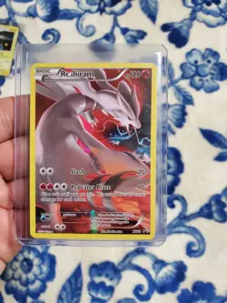 LP Pokemon TCG Reshiram XY Black Star Promos XY74 Full Art Holo Promo Card - Image 1