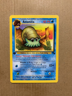 1st Edition FRENCH Omanyte 52/62 Fossil Set - Common Pokemon Card - LP - Image 1