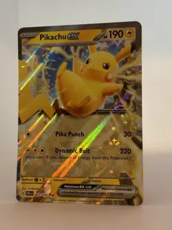 Pikachu ex Holo Foil Rare Pokemon Card - Mint Condition Pack Fresh - Image 1