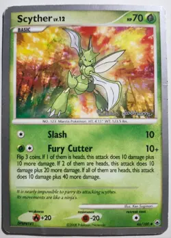 Pokemon TCG Scyther 2008 World Championships LV.12 46/100 Card Game LP+ - Image 1
