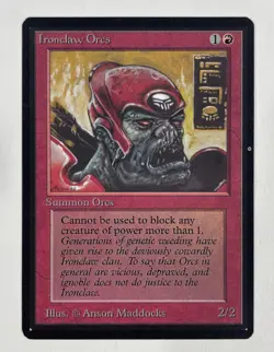Ironclaw Orcs Alpha LP Light Play MTG Magic The Gathering B - Image 1