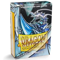 Dragon Shield Japanese 60ct Clear MATTE 59x86mm Sleeves 5706569111014 - Image 1
