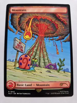 Mountain 1942 Non Foil Spongebob Secret Lair MTG Near Mint - Image 1