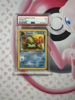 1999 Pokemon Fossil Omanyte 1st Edition #52 PSA 5 - Image 1