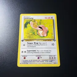 1999 Pokemon 1st Edition Jungle Set Lickitung 38/64 AVG/EX - Image 1