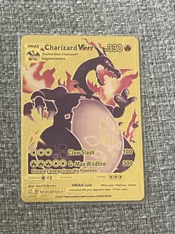 Pokemon Charizard VMAX HP330 Gold Foil Fan Art SV107/122🔥 MINT - Image 1