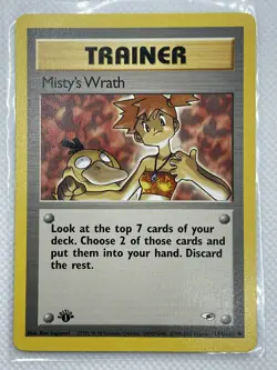 Misty's Wrath 114/132 (1st Edition) Trainer - Gym Heroes - Pokemon TCG 2000 WOTC - Image 2