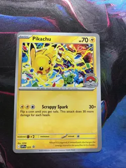 Pokemon Pikachu 2025 World Championships SVP EN 225 Promo Card Black Star Promo - Image 1