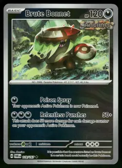 Brute Bonnet Reverse Holo 118/167 SV06: Twilight Masquerade Pokemon Card - Image 1