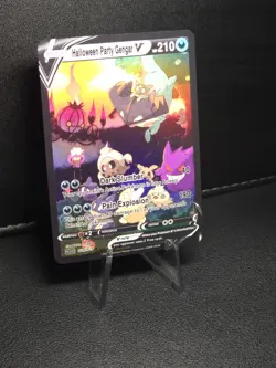 Pokemon Halloween PARTY GENGAR V Waifu Doujin Ultra Rare Foil ACG Art Card - Image 2
