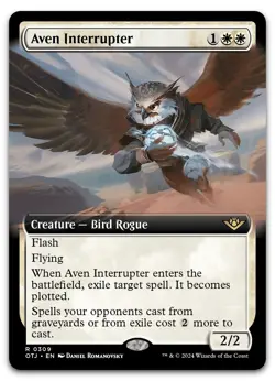 Aven Interrupter (Extended Art) #309 (NM) Thunder Junction OTJ Magic MTG - Image 1