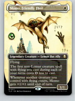 Magic the Gathering Borderless Momo, Friendly Flier Avatar Last Airbender MTG - Image 1