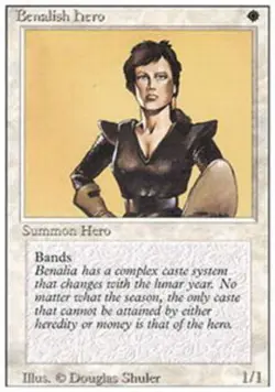 Benalish Hero PL/MP, English MTG Revised Edition - Image 1