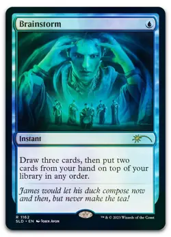 Brainstorm (1162) #1162 (Foil) (NM) Secret Lair Drop SLD Magic MTG - Image 1