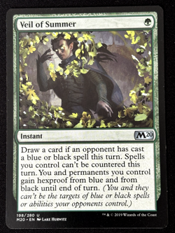 1x MTG Veil of Summer - Core Set 2020 (M20) #198 - Magic the Gathering - Image 1