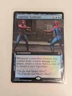 Impostor Syndrome (Extended Art) Marvel's Spider-Man Foil Magic MTG - Image 1