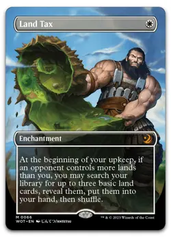 Land Tax (Anime Borderless) #66 (NM) Wilds of Eldraine WOT Magic MTG - Image 1