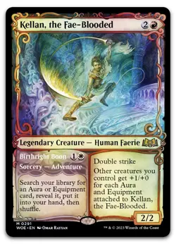 Kellan, the Fae-Blooded (Showcase) #291 (Foil) NM Wilds of Eldraine Magic MTG - Image 1