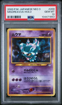 2000 POKEMON JPN NEO 3 #200 MISDREAVUS-HOLO PSA 10 - Image 1