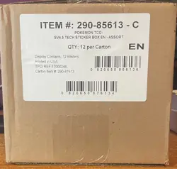 Pokemon TCG Paldean Fates Tech Sticker Collection 12 Ct Sealed Case - Image 1