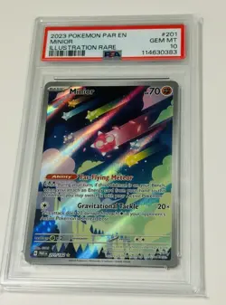 Pokemon TCG Minior 201/182 Paradox Rift Illustration Rare PSA 10 - Image 1