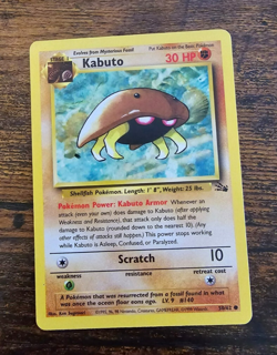 Kabuto Pokemon TCG Kabuto Fossil Set Regular 1999 Common WOTC NM - Image 1