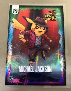 Michael Jackson (Pikachu) #177 Galaxy Holo Electric Pikachu Cosplay Pokemon NM - Image 1