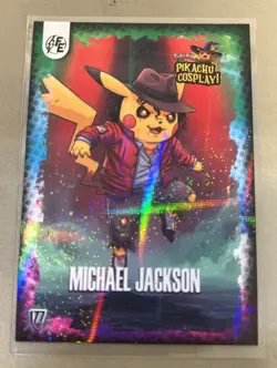 Michael Jackson (Pikachu) #177 Galaxy Holo Electric Pikachu Cosplay Pokemon NM - Image 3