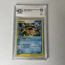 Pokemon 10 GEM MINT Ludicolo Holofoil Nintendo Black Star Promo #020 2004 Graded - Image 2