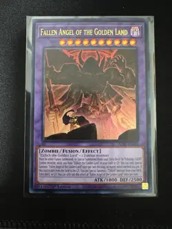 Yugioh! 1x Fallen Angel of the Golden Land ALIN-EN036 Ultra Rare 1st Ed NM - Image 1