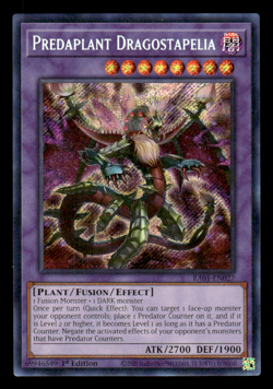 Yu-Gi-Oh! Predaplant Dragostapelia RA01-EN027 Secret Rare 1st Edition Near Mint - Image 1