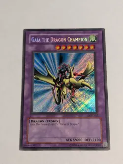 Yugioh Gaia The Dragon Champion LOB-125 Secret Rare MP - Image 1