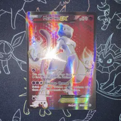 Pokemon Mewtwo-EX TCG Full Art Ultra Rare Holo Card Breakthrough 158/162 NM - Image 1