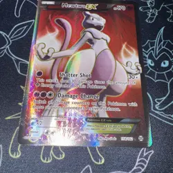 Pokemon Mewtwo-EX TCG Full Art Ultra Rare Holo Card Breakthrough 158/162 NM - Image 2