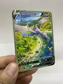 Aerodactyl V Gold Metal Pokemon Card-Collectible Gift Display！ Christmas NICE - Image 3